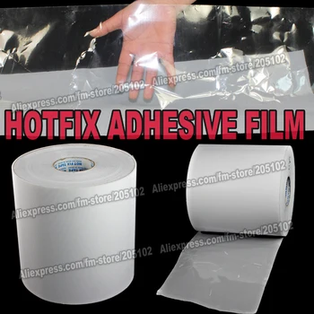 Hot fix papírové pásky 24 28 32 CM široká žehlička na přenos tepla film super kvalitní lepidlo pro opravy HotFix kamínky, krystaly DIY nástroje