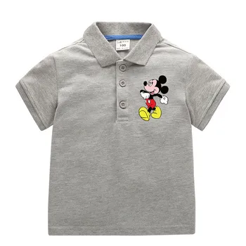 Disney nové dětské T-shirt POLO tričko Mickey LOGO kreslený letní dětské bavlněné pletené prodyšný univerzální T-shirt