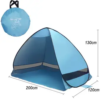 Anti-mosquito Beach Camping Stan Odstín UV Ochrana Automatické Venkovní Přenosný Stan S Oky Závěs Camping Přístřeší XA215A