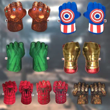28cm Disney Filmu Avengers Hulk, Spider-Man, Iron Man, Thanos Kapitán Amerika Boxerské Rukavice Plyšové Hračky Pro Děti Dárek