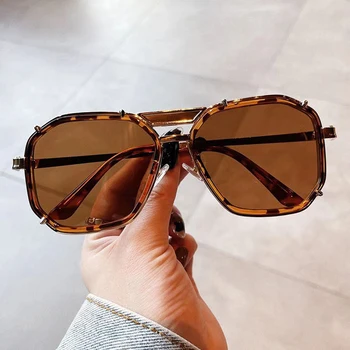 Unikátní Polygon Nepravidelné Dráp Slitiny Sluneční Brýle Pro Ženy 2022 Nový Luxusní Punk Sluneční Brýle Muži Vintage Black Gradient Odstín