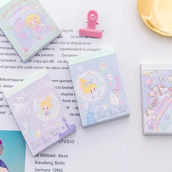 1pack/lot Karikatura Mořská panna Princezna Alice Kawaii Memo Pad Sticky Notes Rainbow Castle Nálepka Poznámky Dárek pro Studenta