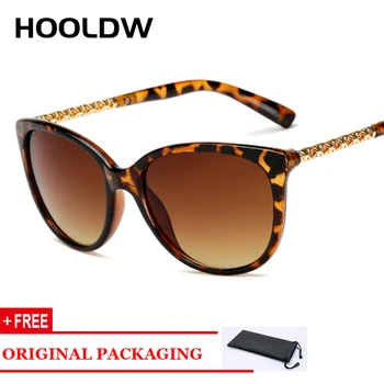 HOOLDW Classic Ženy Cat Eye sluneční Brýle Luxusní Značky Design Sluneční Brýle Dámy Venkovní Odstíny Brýle Eyewears Zrcadlo, UV400