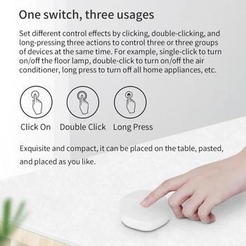 Tuya Zigbee 3.0 Smart Wireless Smart Switch Tlačítko Ovládání Multi-scéna Propojení Smart Switch Pracovat S Alexa Google Domov