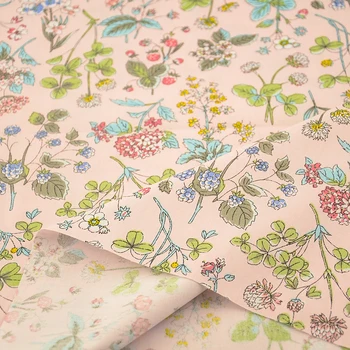 Booksew Barevné Květinové Tisk Organické Bavlněné Tkaniny Prošívání Oblečení Pro Šití, Vyšívání Ruční Domácí Textilní Patchwork