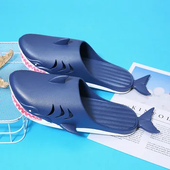 Letní Pánské Pantofle New Muži Ženy Papuče Zajímavé Žraloka, Vtipné Papuče Ženy Muži Doma Soft Sole Pantofle plážové žabky
