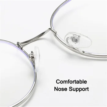 Anti-Modré Světlo Filtrovat Brýle Módní Ženy Pánská Počítač Brýle Retro Kovové Transparentní Brýle UV400