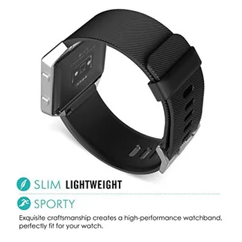 Měkké Silikonové Watchstrap Náramek pro Fitbit Blaze Smart Fitness Hodinky Nastavitelné Prodyšné Náhradní Lehký Sport Band