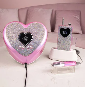 Velkoobchodní Bling Nehty Vlasů 2022 Crystal Nails UV Gel na nehty Heart Pink Diamond Lampa na Nehty