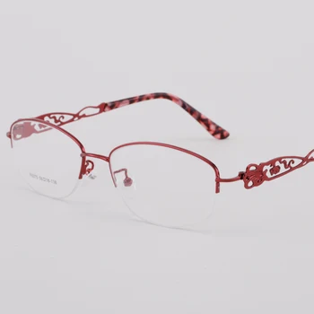BCLEAR Lady Slitiny Kovů Duté Poloviny Ráfku Brýle Rámy Pro Ženy, Oválný Značka Designer Optické Brýle, Módní Brýle 2019