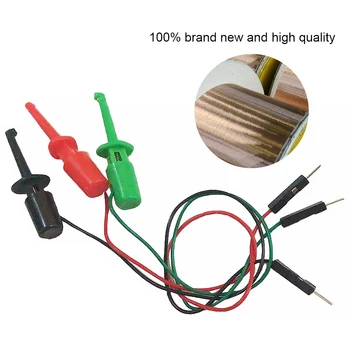 3ks Elektrický Hák Typ Testu Klip Instrumentace Tranzistor Tester, Typ zavěšení Test Klip Sondy Kit s Mužské Hlavy DuPont Line