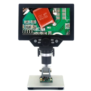 G1200 1-1200X HD digitální mikroskop Video Mikroskop 12MPX 7 Palcový Barevný Displej LCD Displej Kontinuální Zesílení Lupa