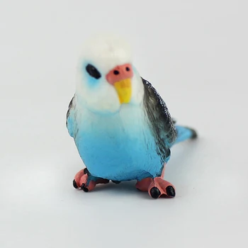 Kreativní Simulace Papoušek Andulka Miniaturní Krajina, Ornament Zvířecí Model Trávník Figurka Umělý Pták Fotografie Rekvizity