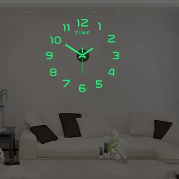 Mini Domácí nástěnné Hodiny DIY Kreativní Vyměnitelné Samolepicí Visí Quartz Jehly, hodinky Pro Domácí Obývací Pokoj Úřad zdi Dekor