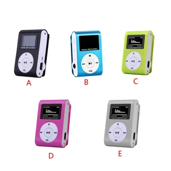 Mini MP3 Přehrávač s LCD Displej Přenosný Kovový Klip Hudba Podporuje SD TF Karty 3 5 mm Rozhraní Micro Stereo Módu