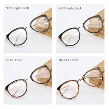 DYTYMJ Transparentní Brýle Rám Ženy Cat Eye Brýle Rámy pro Ženy, Falešné Brýle Rámy Kovové Optické Rám pro Dámské