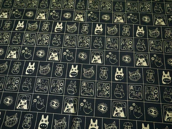 Japonské Totoro Ruční Patchwork Bavlněné Plátno Fabric Šicí Pytel, Polštář Diy Ubrus, Závěs, Pohovka 91cm*145cm