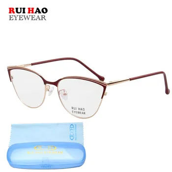 Hao Rui Brýlí Značky Cat Eye Brýle Rám Módní Optické Brýle Rámy Ženy 8502