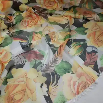 Tekoucí Tenké 30D Šifon Tkaniny Beach Sukně Šátek Měkké DIY Fabric Tištěných materiálů