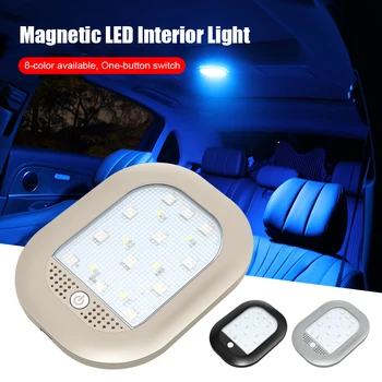 Magnetické Auto Led Světla na Čtení 8 Barev Dobíjecí Interiér Auto Střešní Stropní Lampa pro Kufr Auta Usb Nabíjení Okolní Lampa 5V