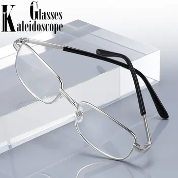 Skleněné Čočky Brýle Na Čtení Muži Ženy Kovové Full Frame Clear Crystal Čočky Presbyopickém Brýle Proti Poškrábání Brýlí Dioptrie +150