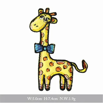 MAXSIN ZÁBAVA 1 Ks Vysoce Kvalitní Vyšívané Krásný Pár Žirafa Oděvní Doplňky Železa Na Oblečení Patch Dekorativní DIY