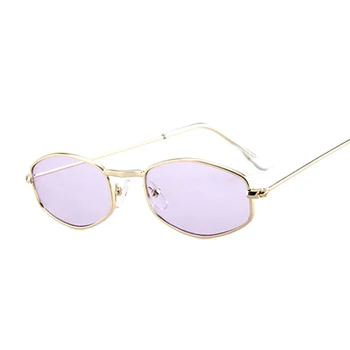 Malý Šestiúhelník, sluneční Brýle, Ženy, Retro Kovový Rám Žlutá Červená Vintage Malé Metrů Ženské Sluneční Brýle UV400