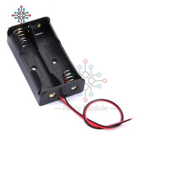 10KS Plastových Baterie Pouzdro pro Ukládání Box Držák s Dráty pro 2 X AA, 2AA 3,0 V