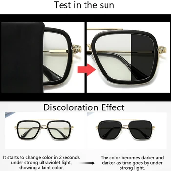 Samozabarvovací Anti Modré Světlo Brýle Muži Ženy Optické Brýle Rám Dekorativní Venkovní Barva Změnila sluneční Brýle Lentes UV400