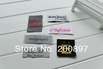 Vlastní šicí štítek, tkaniny label s logem oděvní etikety samostatný řez nebo složené 1000ks hodně