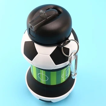 Fotbal Sportovní Láhev Na Vodu Skládací Cestovní Lahve S Silikon Pro Kempování, Pěší Turistika Sportovní