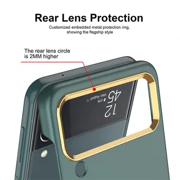 Luxusní Zlatý Objektiv Nárazník Tenký Telefon Pouzdro Pro Samsung Galaxy Z, Otočit 4 Krát 4 Flip4 Fold4 Kryt Pevný Ochrana Barvy Slim Case