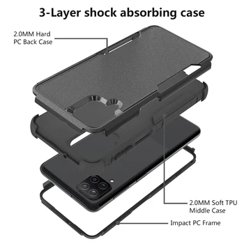 Dual Vrstva Anti-Scratch Hard Case pro Samsung Galaxy A12 5G A52S A52 A13 A33 12 Prostý Matný Pocit, že Zadní Kryt