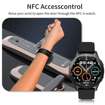 LIGE 2022 NFC Chytré Hodinky Muži AMOLED Volání Bluetooth Smartwatch Ženy Fitness Tracker AI Voice Assistant 360*360 Obrazovce Hodinky