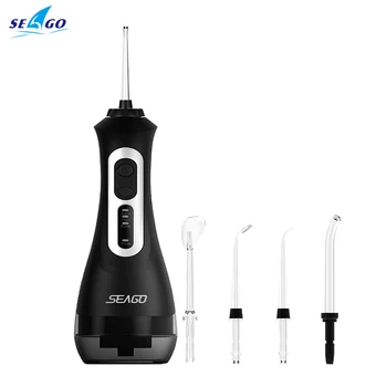 Seago Ústní Irigátor USB Dobíjecí Zubní Vody Flossers Přenosný 3 Režimy Zuby Pračka 200ml Cestování, Home Office Dárek