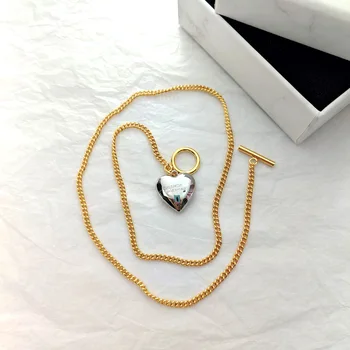 BV Luxusní Módní Srdce francouzský Návrhář Vintage Twist Řetězy Náhrdelník Pro Ženy 2022 Barokní Šperky Pro Vánoční Dárek k Narozeninám