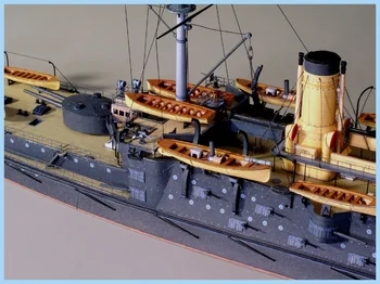 DIY 3D Vystřihovánky v Měřítku 1:250 Vojenské Lodi Papírový Model Cara Ruska Námořnictvo Oslabya Válečná loď Ruční Umění, Hračky Loď Chlapce Dárek