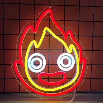 Oheň, LED Neon Podepsat ,Vlastní Anime LED Neon Dárky, Znamení ,Ručně dělané Neonové Dárky Zavěšení na Zeď Světlo