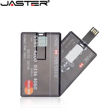 JASTER Bankovní karty, U Disk 64GB plastový Flash Disk 32 GB Pen drive 16GB USB 2.0 8GB flash disk 4GB pamětní dárek Memory Stick