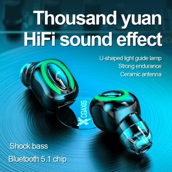 Jeden 5.1 Bluetooth Sluchátka Mini Neviditelné HIFI Hudební Sluchátka Podpora TWS Pravda Bezdrátová Stereo Herní Sluchátka S Mikrofonem Headset