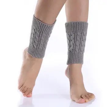 Twist Vlny Pletené Noha Teplejší Pro Ženy Podzim Zima Krátké Návleky Boot Pouta Módní Tepelné Legging Nohu Kryt Ponožky Boty