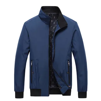 TFETTERS Muži Módní Oblečení Bunda pro Muže 2022 Jaro Podzim Tenké Ležérní jednobarevné Kabát Standardní Límec na Zip Bunda Muži