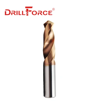 Drillforce 1KS Dia. 9.1-25mm HRC55 Wolframu slinutého Karbidu vrtáky šroubovitý Vrták Pro Tvrzené Slitiny Nástroj z Nerezové Oceli