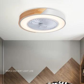 Inteligentní Stropní Ventilátor Ventilátory se Světly, Dálkové Ovládání Tři Rychlosti Plynulé Stmívání Ložnice Dekor Ventilátor Lampa 110-230v Tichý