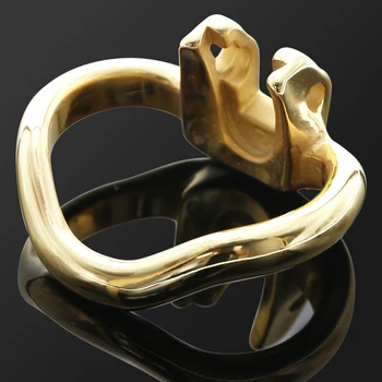 Gold HT V3 ptačí KLECE Příslušenství kroužek Malý Cudnosti Zařízení Prsten Nub Ring, Gold cock cage příslušenství prsten