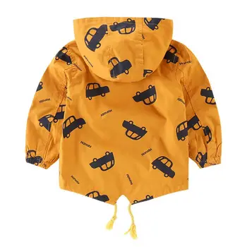 2021 Jarní Podzimní Bundy Kluci S Kapucí Zip Větrovka Dětská Módní Tisk Kabáty Dětské Mikiny S Kapucí, Svrchní Oblečení Děti Oblečení