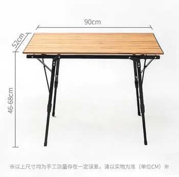 Venkovní zvedací stůl z hliníkové slitiny vejce roll stůl camping piknikový stůl obdélníkový přenosný skládací stůl