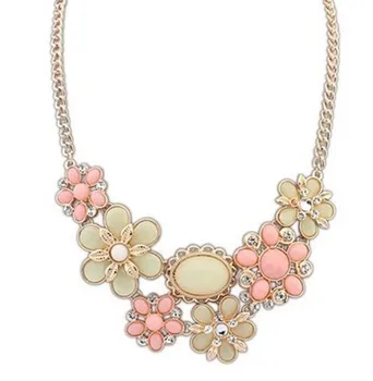 Vintage šperky velkoobchodní čerstvé listy květina náhrdelník Náhrdelník Světlé slunečnice gem přívěsek high-grade pearl náhrdelník květina