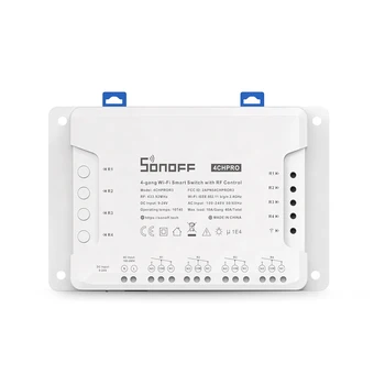 Sonoff 4CHPROR3 4 Gang RF Inteligentní 433Mhz Switch Blokování Self-zamykání Tipovací 3 Pracovní Režimy prostřednictvím eWeLink Alexa APLIKACE IFTTT