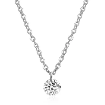 Móda Z Nerezové Oceli Klíční Kost Řetěz Crystal Náhrdelník Příslušenství Bílé Zirkony Klíční Kosti Řetězce Ženy Šperky Příslušenství